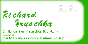 richard hruschka business card